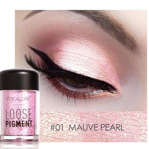 FOCALLURE Loose Glitter Pigments Eye Shadow, #1 Mauve Pearl